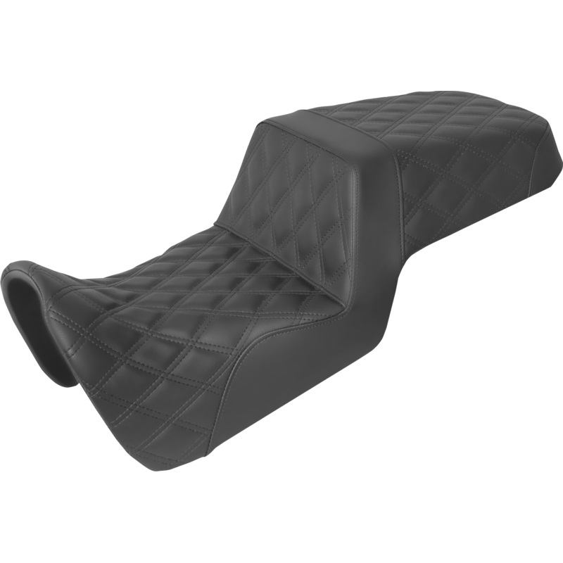 SADDLEMEN Step-Up Seat – Full Lattice Stitch – Black 821-34-175