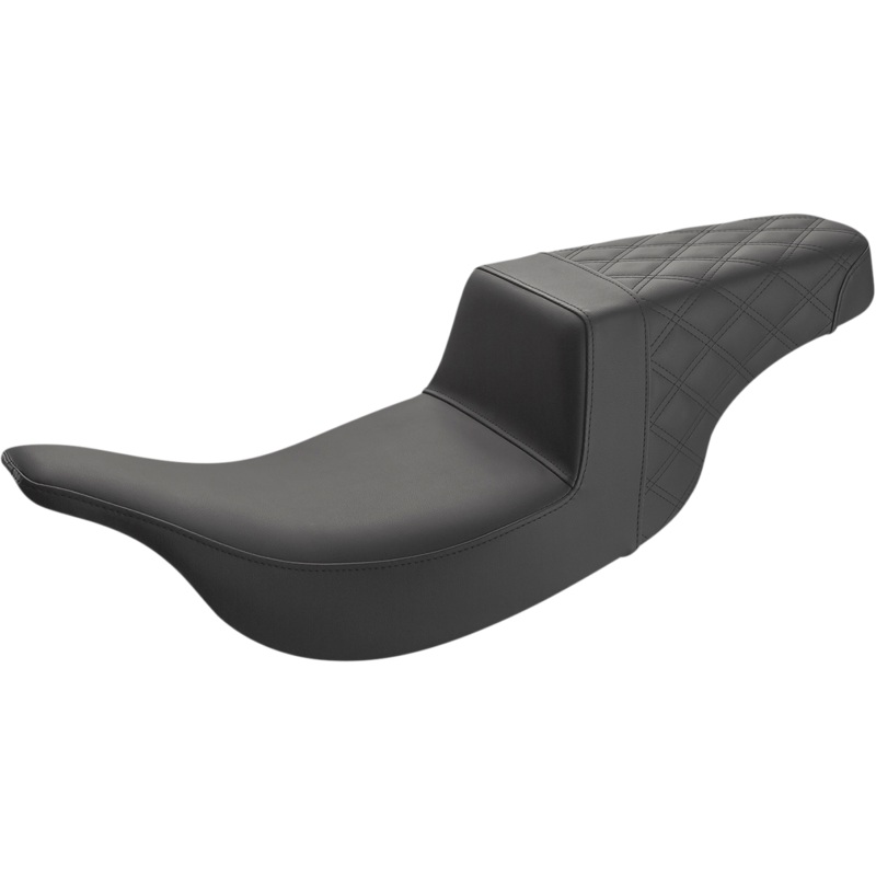 SADDLEMEN Step-Up Seat – Rear Lattice Stitch – Black 897-07-173