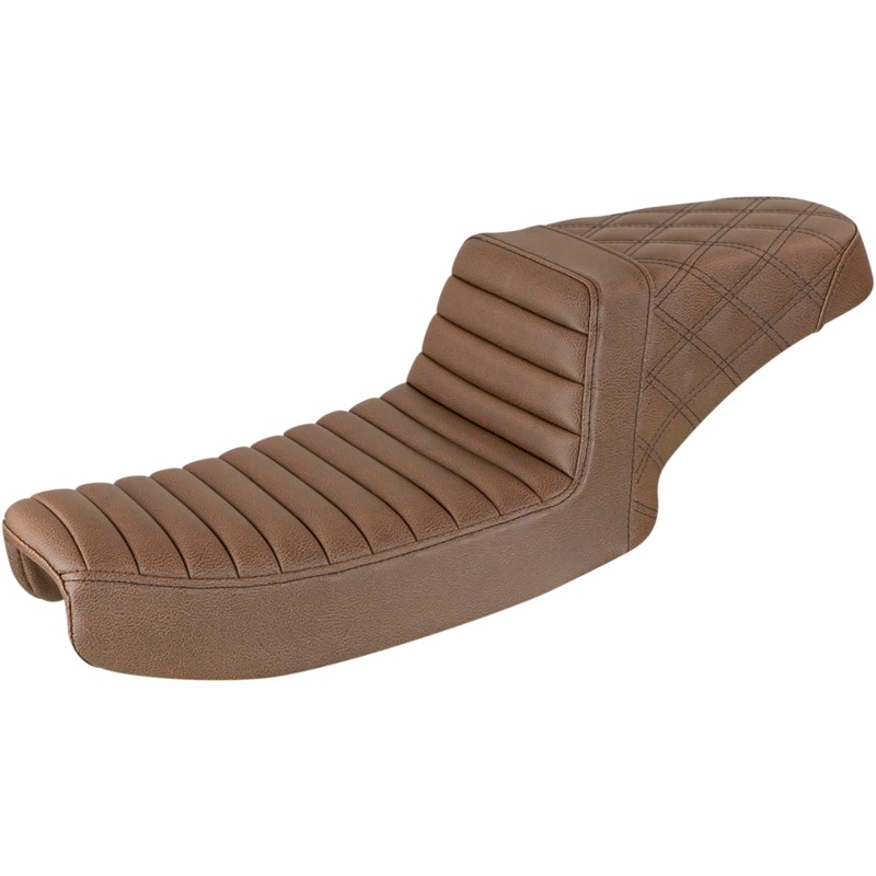 SADDLEMEN Step-Up Seat – Rear Lattice Stitch – Brown 891-04-173BR