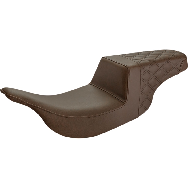 SADDLEMEN Step-Up Seat – Rear Lattice Stitch – Brown 897-07-173BR
