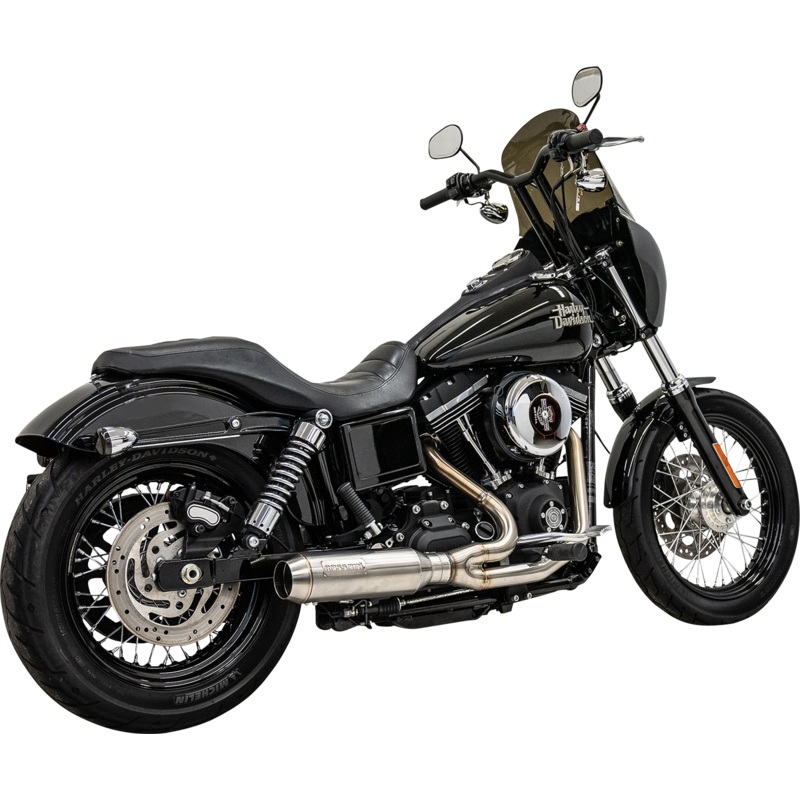BASSANI XHAUST 2-into-1 Ripper Exhaust System with Super Bike Muffler – Stainless Steel 1D7SS