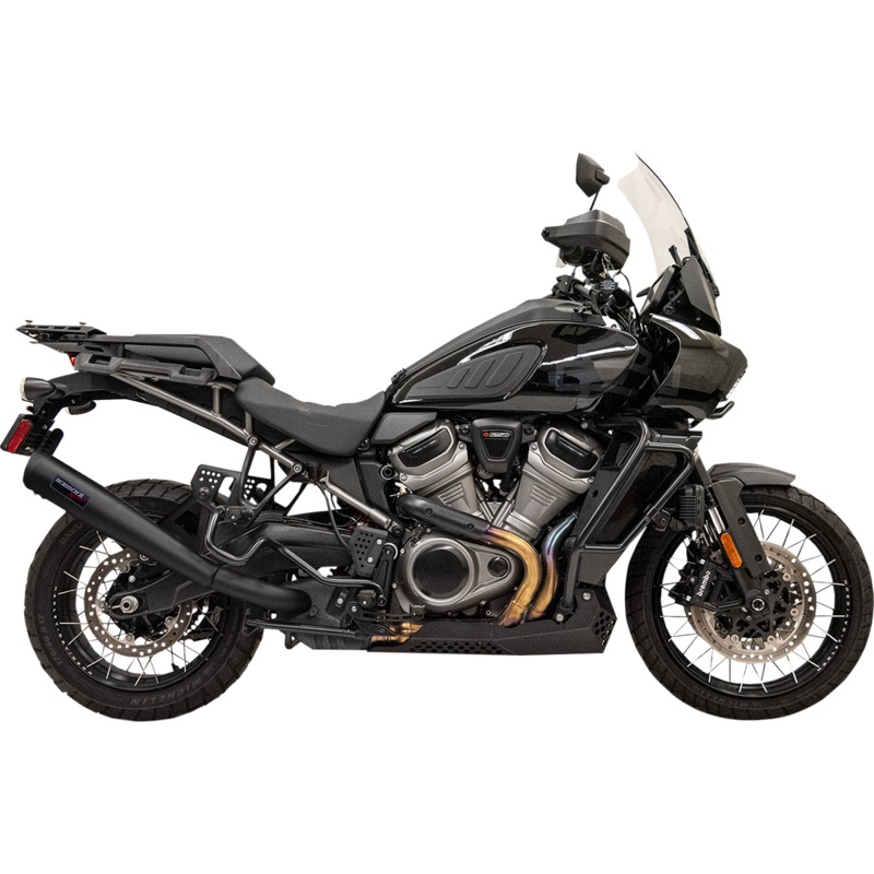 BASSANI XHAUST 4 Stainless Steel Slip-On Exhaust – Black 1P187SSB