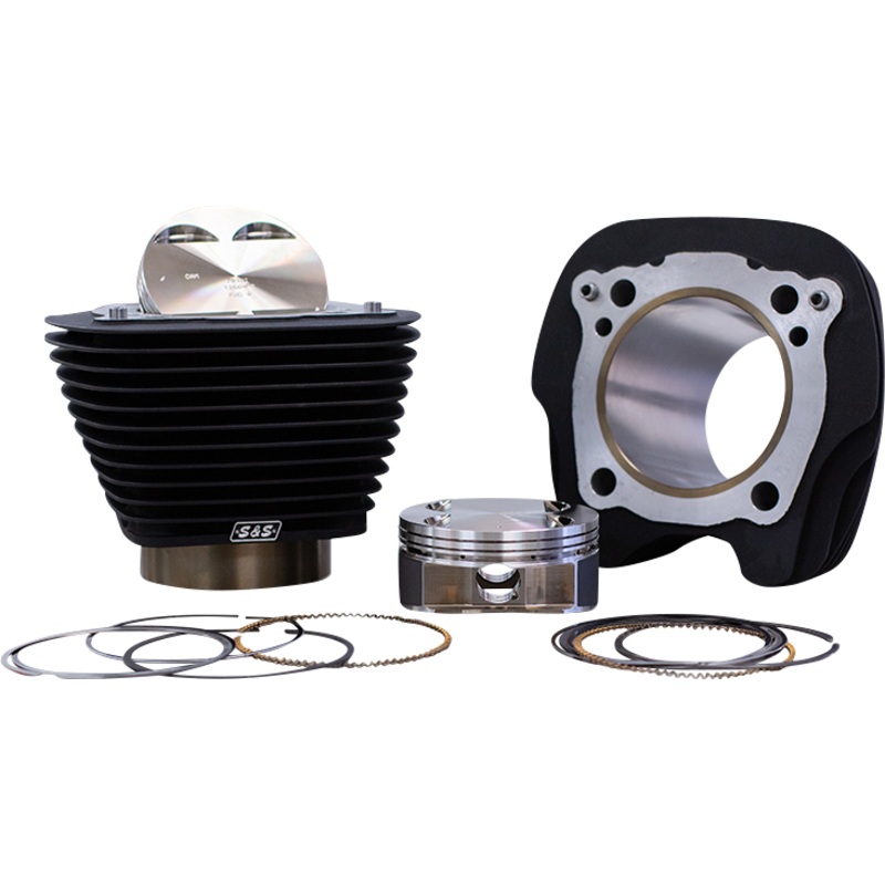 S&S CYCLE 129 Big Bore Cylinder Kit – Black – M8 910-0844