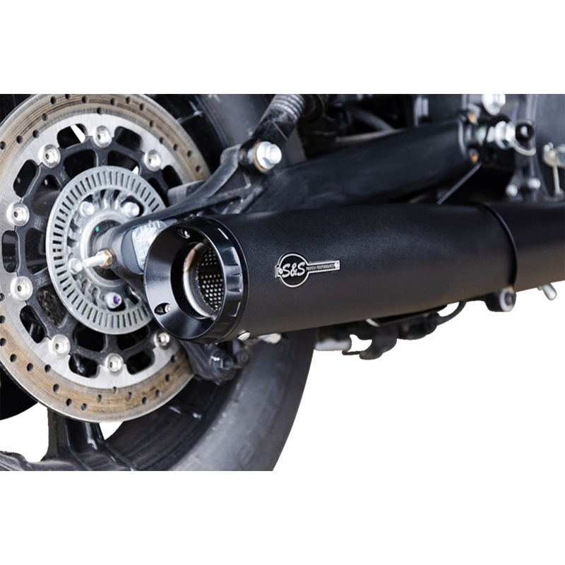 S&S CYCLE 2-into-1 Grand National Exhaust System – Black – Race Only 4111-266-R