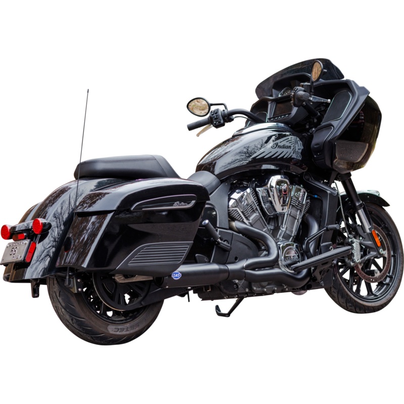 S&S CYCLE 2-into-1 Qualifier Exhaust System – 50-State – Black – Stainless Steel 550-1085