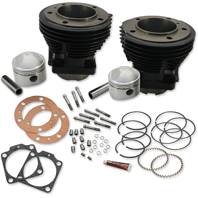 S&S CYCLE 3-7/16 Bore Cylinder and Stroker Piston Kit – Big Twin 91-9017