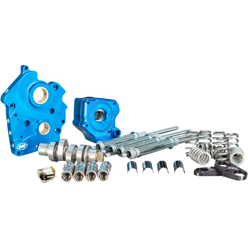 S&S CYCLE Cam Chest Kit with Plate M8 – Chain Drive – Oil Cooled – 550 Cam – Chrome Pushrods 310-1082B