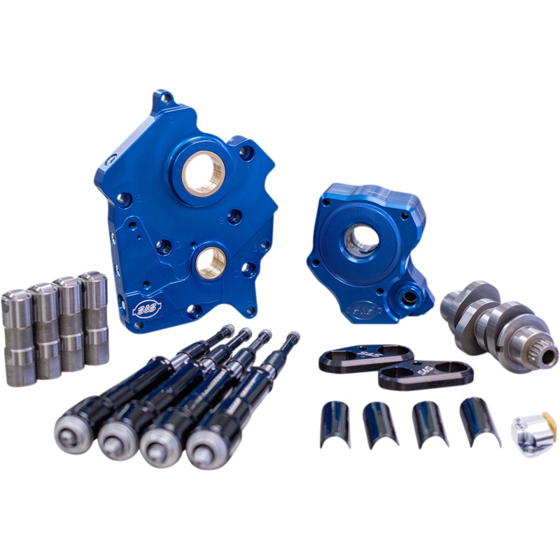 S&S CYCLE Cam Chest Kit with Plate M8 – Chain Drive – Water Cooled – 475 Cam – Black Pushrods 310-1008B