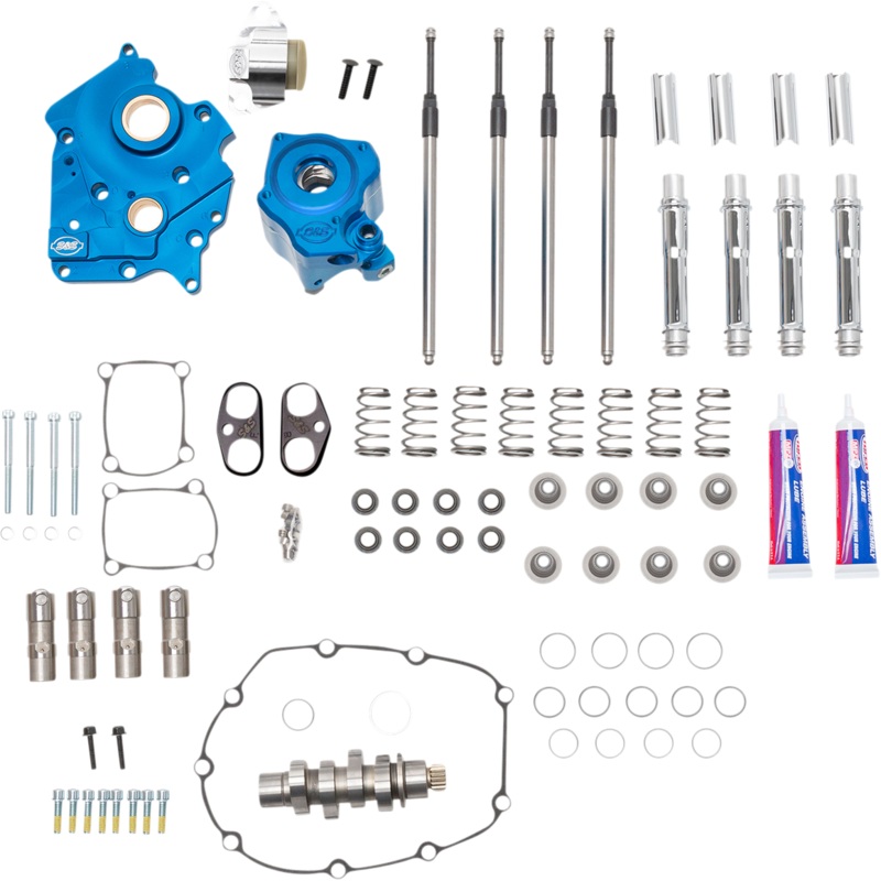 S&S CYCLE Cam Chest Kit with Plate M8 – Chain Drive – Water Cooled – 540 Cam – Chrome Pushrods 310-1116A