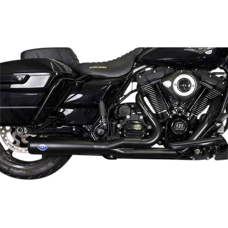 S&S CYCLE Diamondback 2-1 Race Only Exhaust System – Guardian Black 550-1028