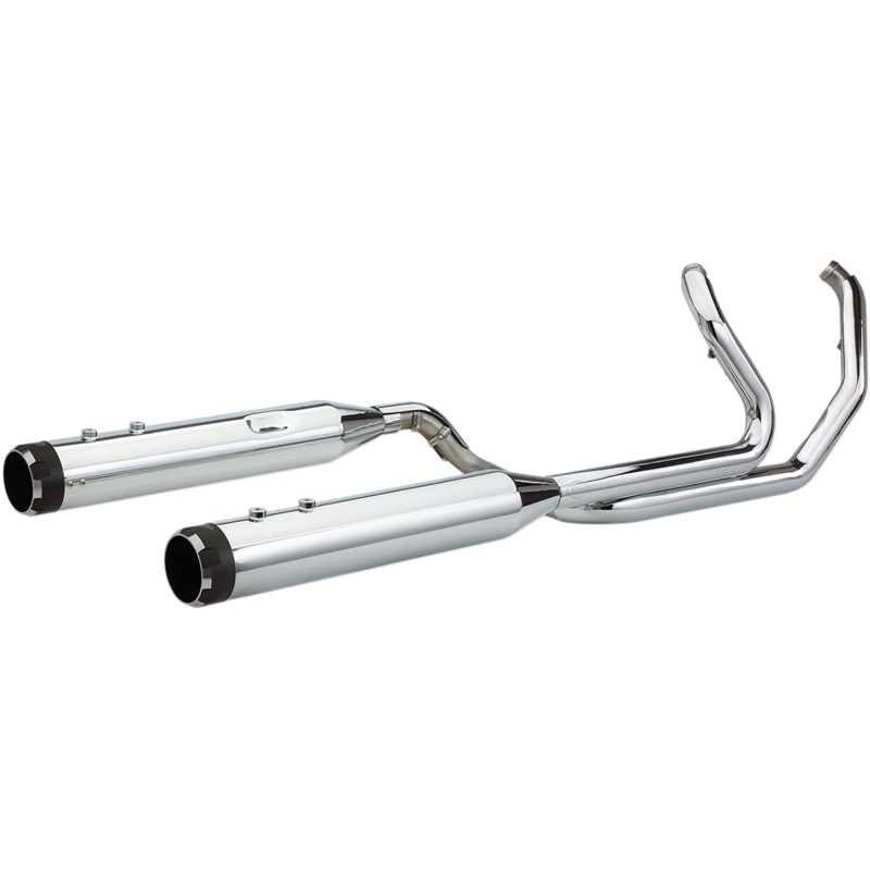 S&S CYCLE El Dorado Dual Exhaust System – Chrome – Black Thruster 550-0677B