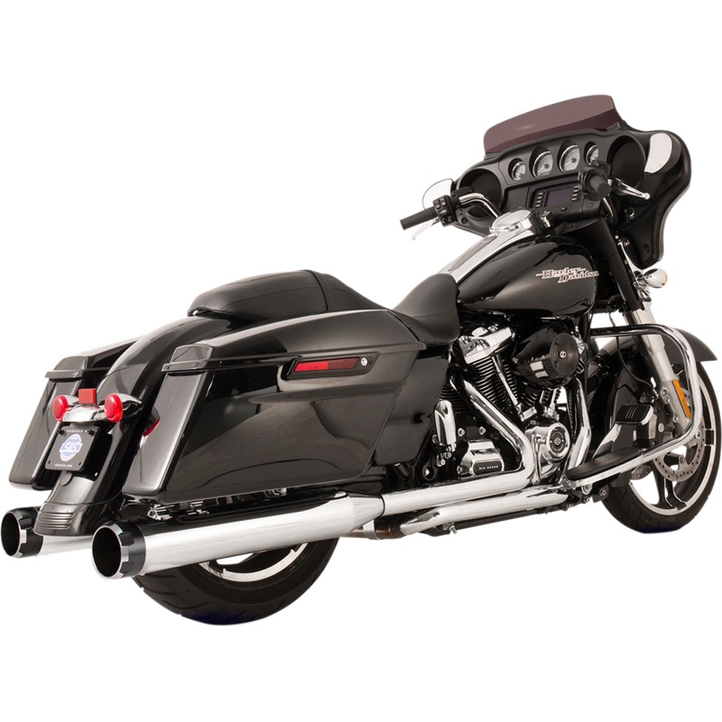 S&S CYCLE El Dorado Dual Exhaust System – Chrome – Black Thruster 550-0699C