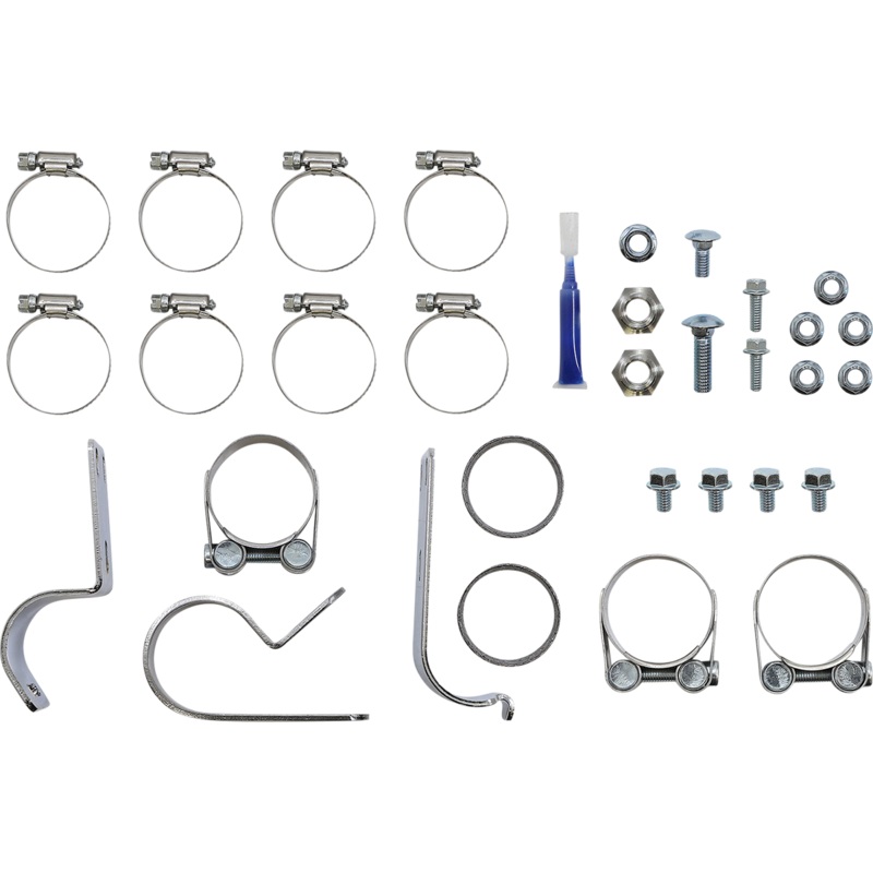 S&S CYCLE El Dorado Dual Exhaust System – Chrome – Black Tracer 550-0678B