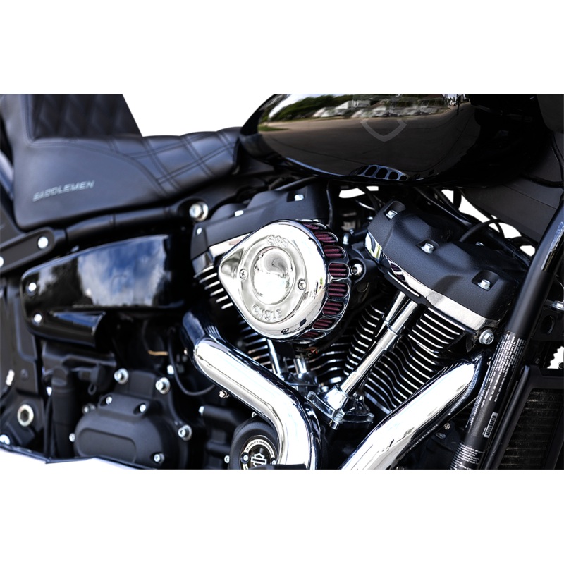 S&S CYCLE Mini Teardrop Stealth Air Cleaner Kit – Chrome 170-0435C