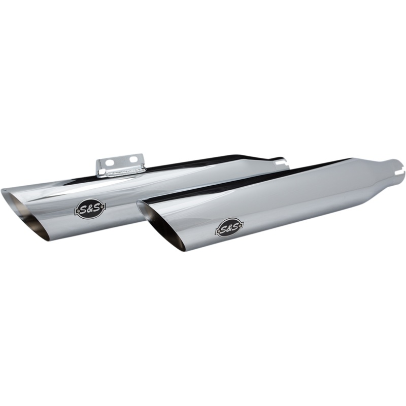 S&S CYCLE Slash Cut Mufflers – 50 State – Chrome 550-0753B