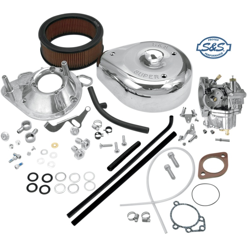 S&S CYCLE Super E Carburetor Kit – Evolution Big Twin 11-0442
