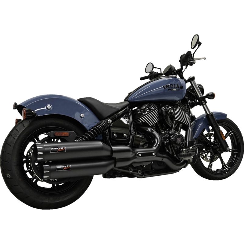 BASSANI XHAUST 4 Slip-On Mufflers – Chrome 8CH17