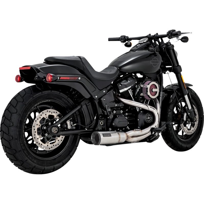 VANCE & HINES 2-into-1 Hi-Output Short Exhaust System – Stainless Steel – Brushed 27331
