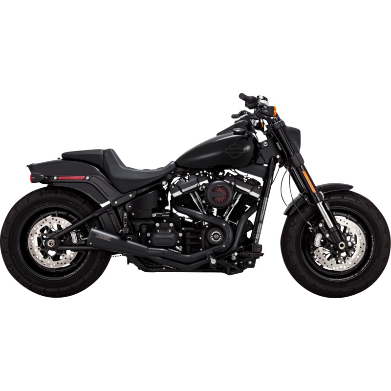 VANCE & HINES 2-into-1 Upsweep Exhaust System – Black – Stainless Steel 47323
