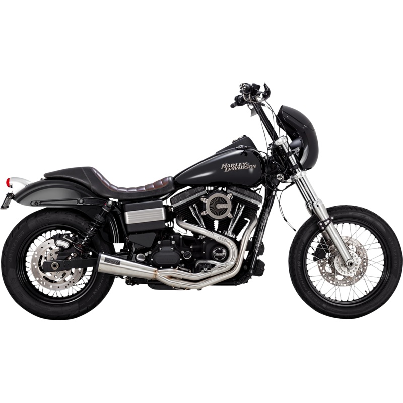 VANCE & HINES 2-into-1 Upsweep Exhaust System – Brushed – Stainless Steel 27325