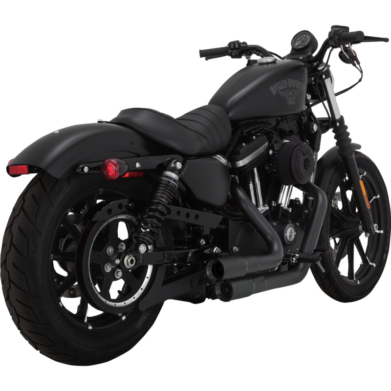 VANCE & HINES 2-into-2 Mini Grenades Exhaust System – Black 46374