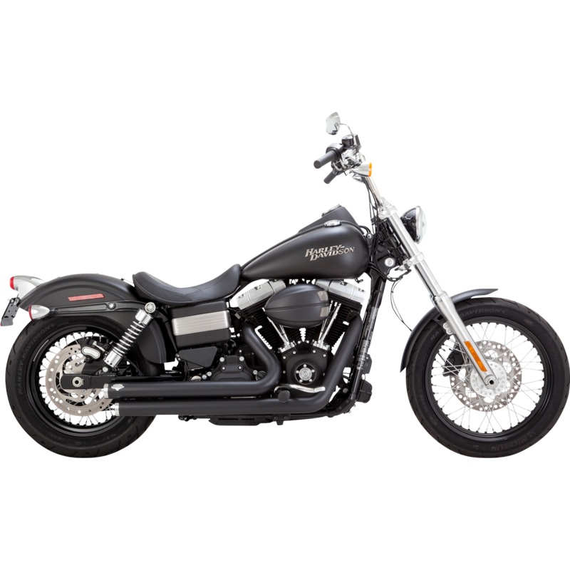 VANCE & HINES Big Shots Staggered Exhaust System – Black 47338