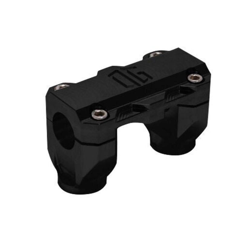 OG 2 Straight Risers|Standard OG Top Clamp|2018+ M8 Softails OEM Digital Gauge Cut Out|Black|Aluminium Finish|Chrome