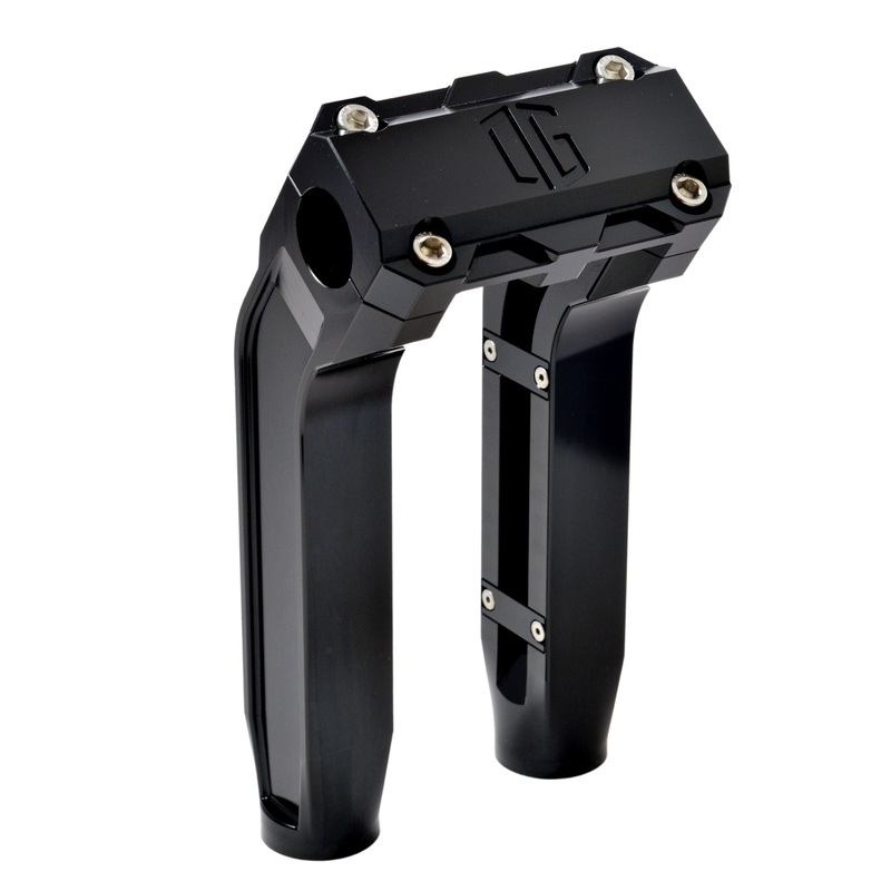 OG 8.5 Pull Back Risers|Standard OG Top Clamp|2018+ M8 Softails OEM Digital Gauge Cut Out|Black|Aluminium Finish|Chrome