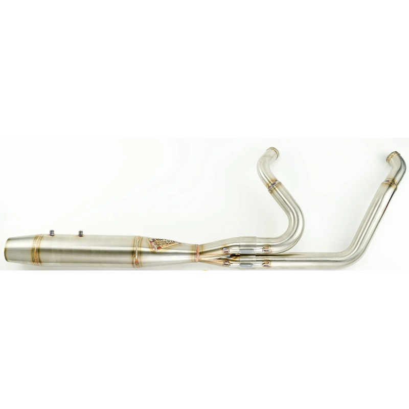 SAWICKI M8 BAGGER MID-LENGTH EXHAUST Brushed Stainless Welded End Cap