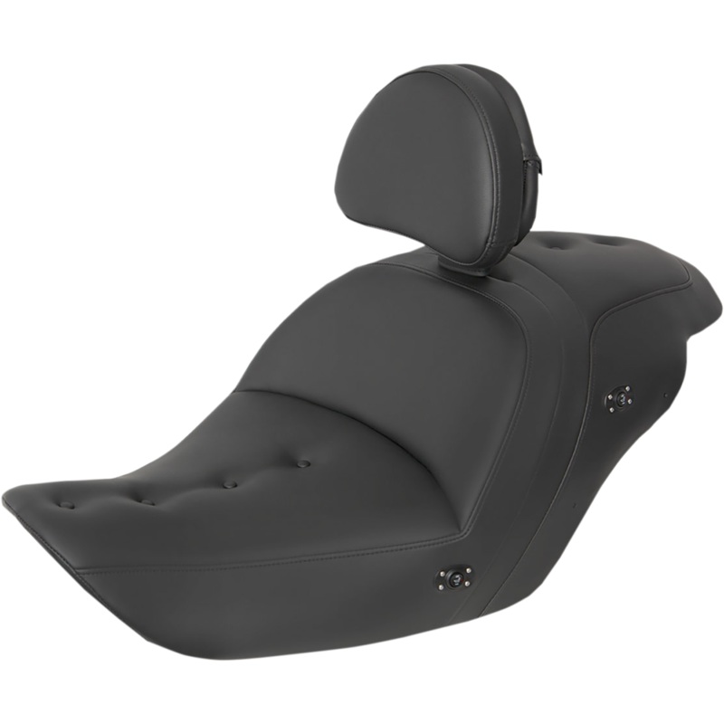 SADDLEMEN Heated Roadsofa* Pillow Top Seat – With Backrest – Black H23-20-181BRHCT