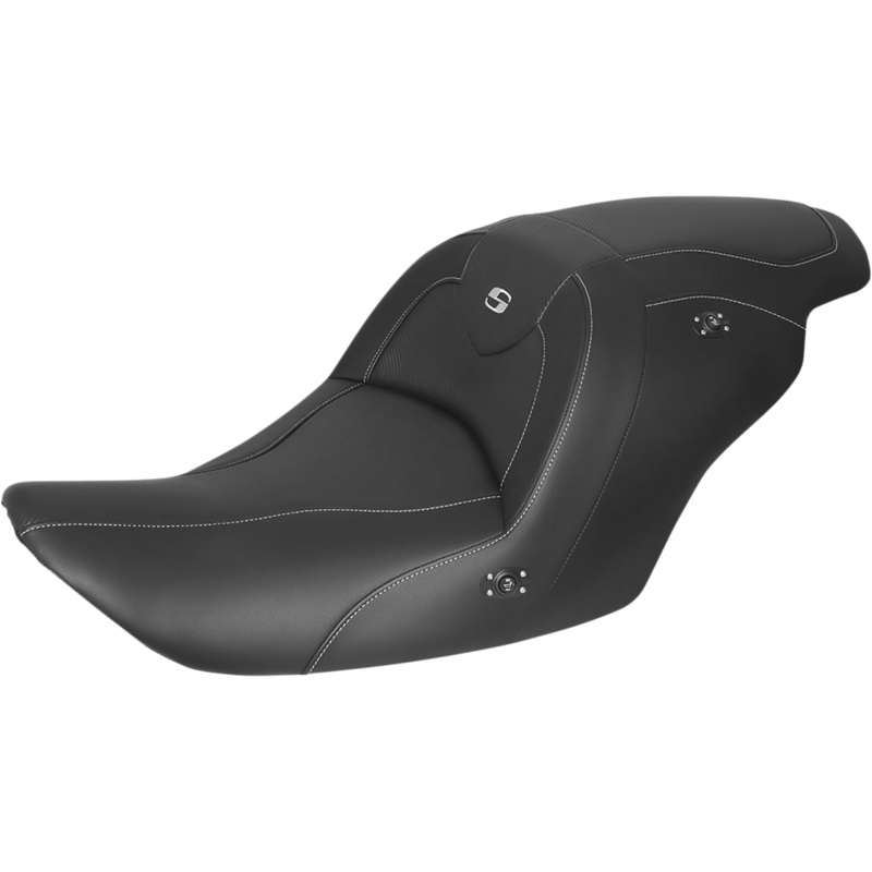 SADDLEMEN Roadsofa* Carbon Fiber Heated Seat – Black – without Backrest – GL1800 ’14-’17 H23-20-185HCT