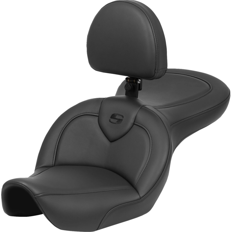 SADDLEMEN Roadsofa* Seat – with Backrest – Black – FXDWG ’96-’23 896-05-187BR