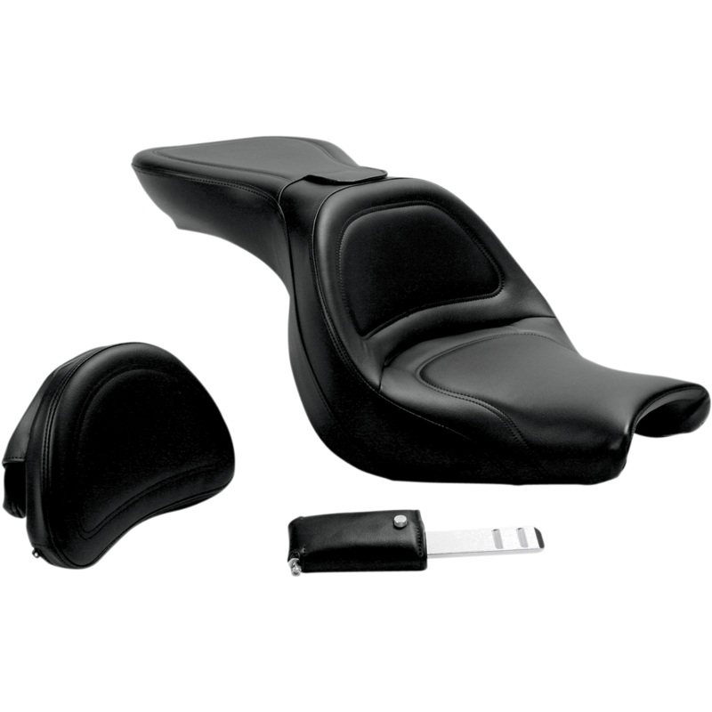 SADDLEMEN Seat – Explorer* – with Backrest – Stitched – Black – V750 Aero H04-13-030