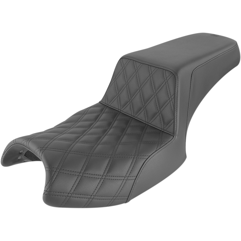 SADDLEMEN Step-Up Seat – Front Lattice/Rear Smooth – Black – Challenger I20-06-172