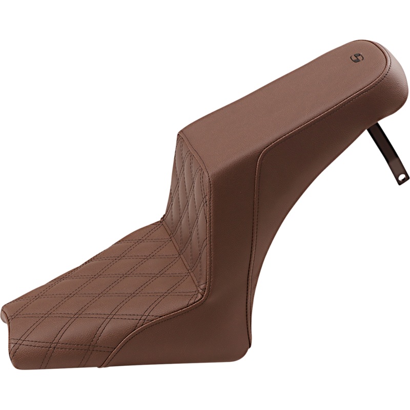 SADDLEMEN Step-Up Seat – Front Lattice/Rear Smooth – Brown – Scout Bobber I18-33-172BR
