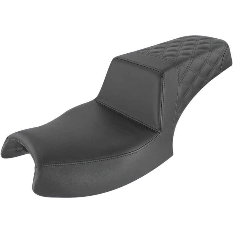 SADDLEMEN Step-Up Seat – Front Smooth/Rear Lattice – Black – Challenger I20-06-173