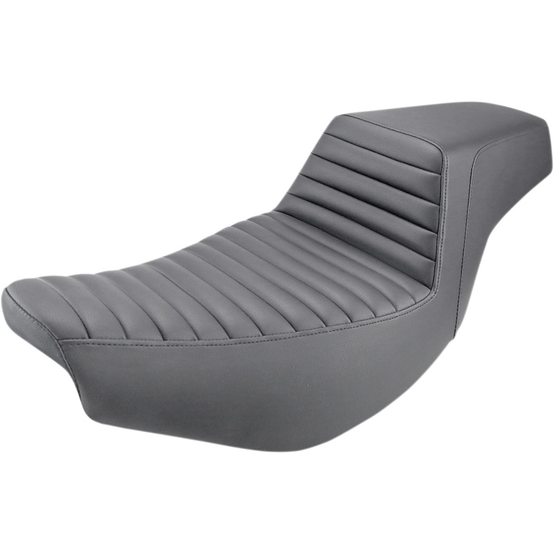 SADDLEMEN Step-Up Seat – Front Tuck-n’-Roll/Rear Smooth – Black – Indian I14-07-171