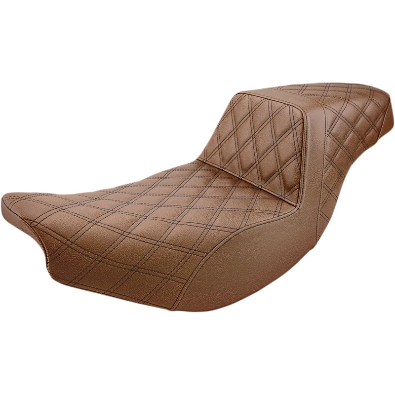 SADDLEMEN Step-Up Seat – Full Lattice – Brown – Indian I14-07-175BR