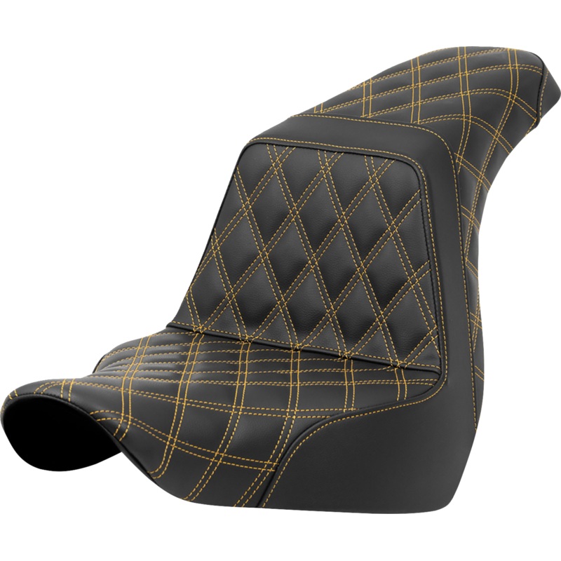 SADDLEMEN Step-Up Seat – Full Lattice Stitch – Gold Stitch – FXLR/FLSB ’18-’21 A818-29-175GOL