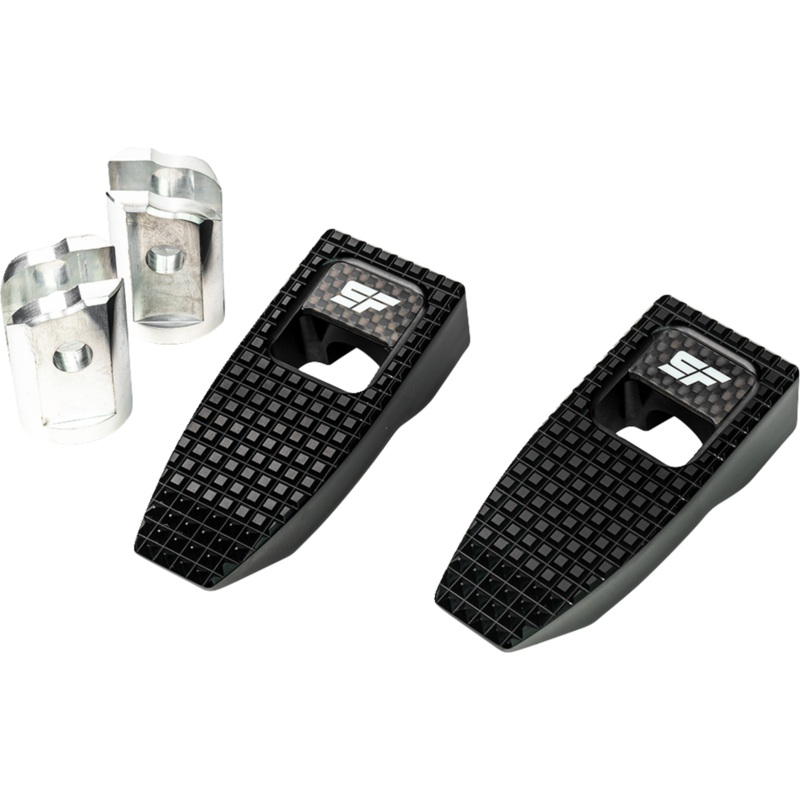 SLYFOX Speed Pegs – Black Anodized – Front SF-903-01-1