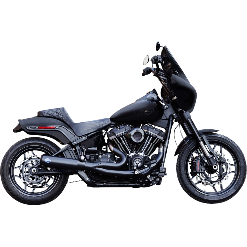S&S CYCLE 2-into-1 Qualifier Exhaust System – 49-State – Black 550-1104