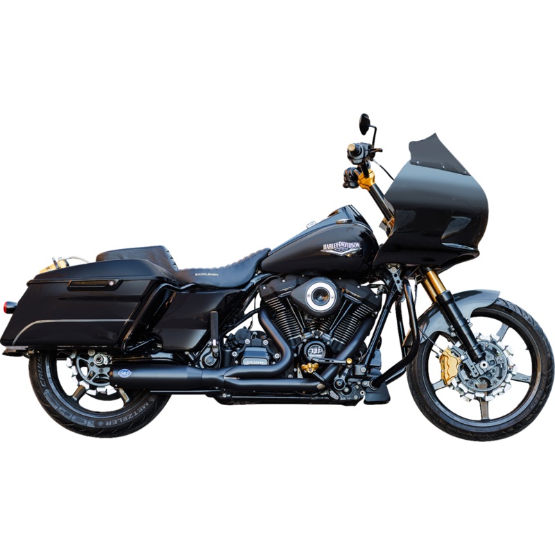 S&S CYCLE 2-into-1 Qualifier Exhaust System – 49-State – Black 550-1110