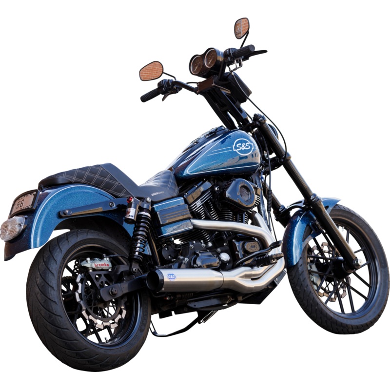 S&S CYCLE 2-into-1 Qualifier Exhaust System – Brushed 550-1097