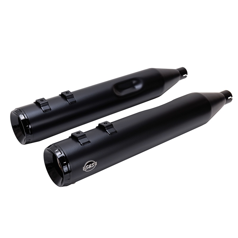 S&S CYCLE 4-1/2 GNX Slip-On Mufflers – Guardian Black 550-1078