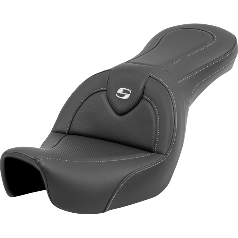 SADDLEMEN Roadsofa* Carbon Fiber Seat – Carbon Fiber – without Backrest – FXD ’06-’17 806-04-185