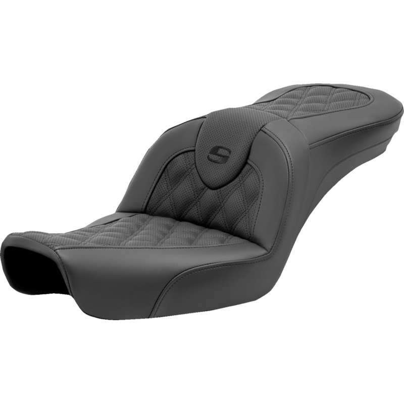 SADDLEMEN Roadsofa* Seat – Lattice Stitch – without Backrest – FXD ’96-’03 896-04-182