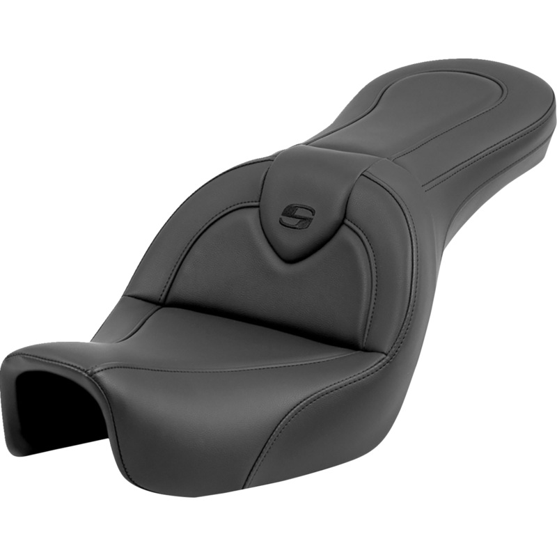 SADDLEMEN Roadsofa* Seat – without Backrest – Black/Black Stitching – FXD ’06-’17 806-04-187