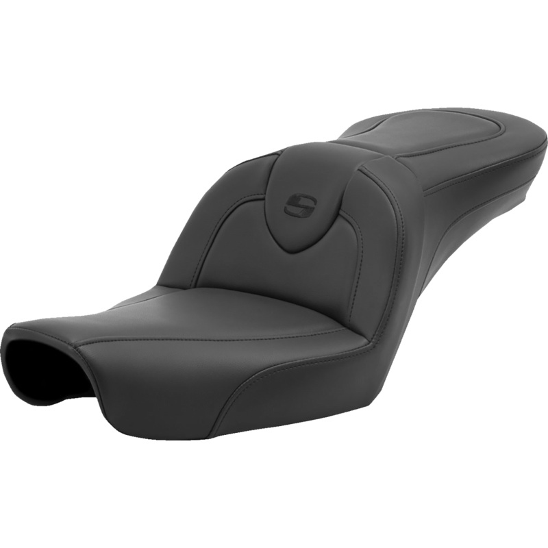 SADDLEMEN Roadsofa* Seat – without Backrest – Black/Black Stitching – FXD ’96-’03 896-04-187