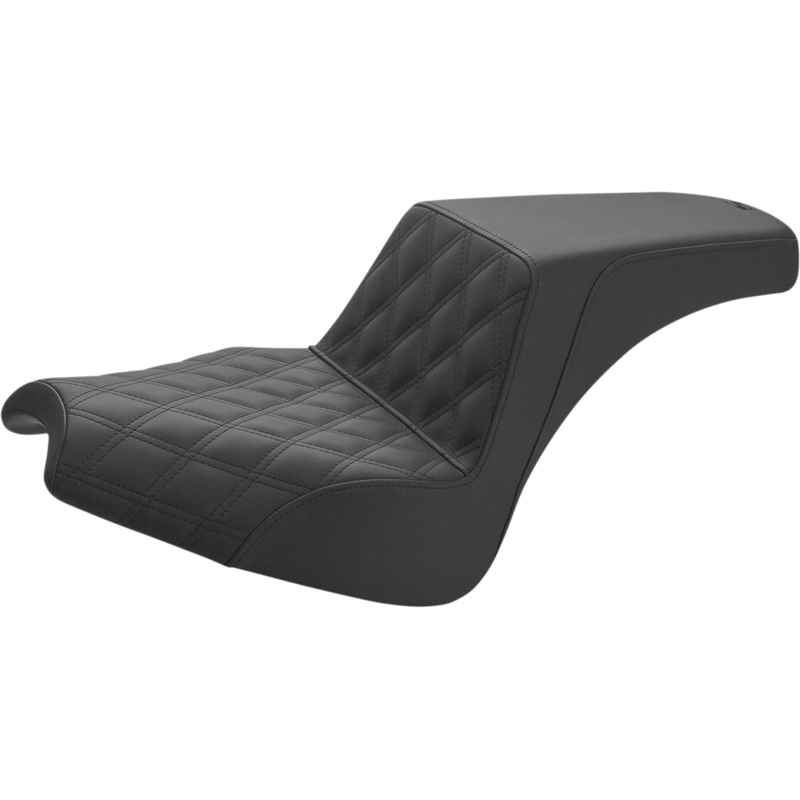 SADDLEMEN Step-Up Seat – Front Lattice/Rear Smooth – Black – Chief I21-04-172