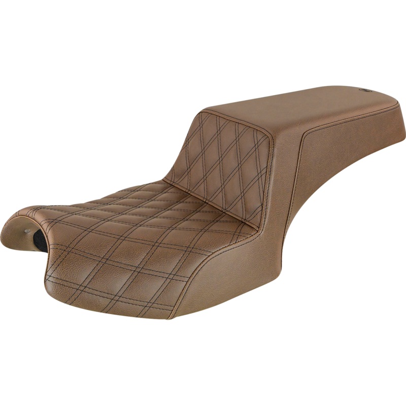 SADDLEMEN Step-Up Seat – Front Lattice/Rear Smooth – Brown – Challenger I20-06-172BR